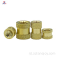 Kacang topi plastik bulat M8Brass knurled